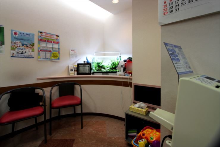 横浜市　歯科医院の待合室に設置　60cm水草水槽事例 水槽画像３