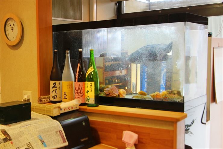 千葉県　寿司屋　120cm活魚水槽　設置事例 水槽画像２