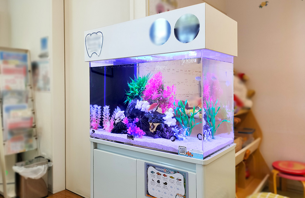 キッズスペースに設置されたワクワク水槽