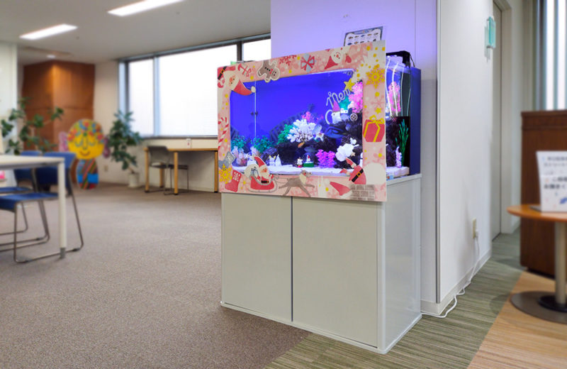 施設様のクリスマス水槽1台目！今年はナンヨウハギも加わっています！ 水槽画像５