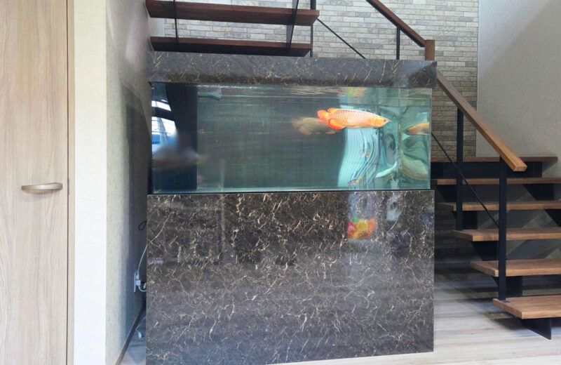 企業に150cmのアクリル製アロワナ水槽一式を販売・定期メンテナンス！ 水槽画像５