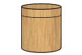円柱型木製水槽台 茶